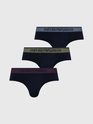 Emporio Armani Underwear slipy 3-pack męskie kolor granatowy 111734 4F717