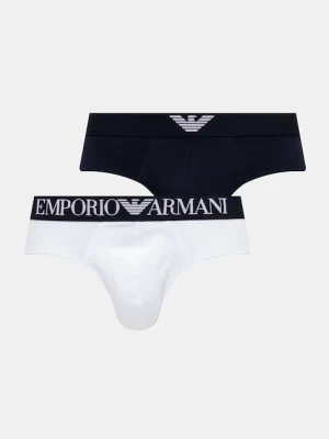 Emporio Armani Underwear slipy męskie bawełniane z elastanem 2-pack