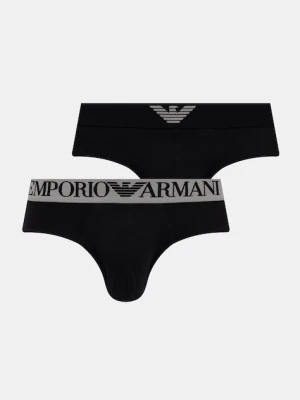 Emporio Armani Underwear slipy męskie bawełniane z elastanem 2-pack