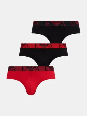 Emporio Armani Underwear slipy męskie bawełniane z elastanem 3-pack czarny