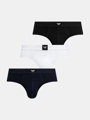 Emporio Armani Underwear slipy męskie z bawełną 3-pack czarny