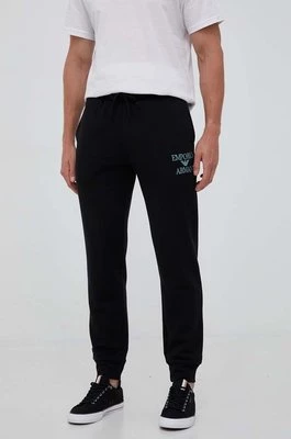 Emporio Armani Underwear spodnie dresowe kolor czarny z aplikacją