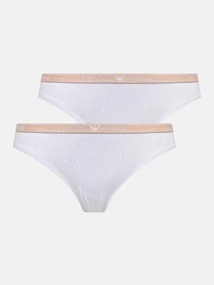 Emporio Armani Underwear stringi 2-pack kolor biały z bawełny 163333 4F223