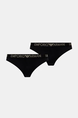 Emporio Armani Underwear stringi 2-pack kolor czarny 163333 4F235