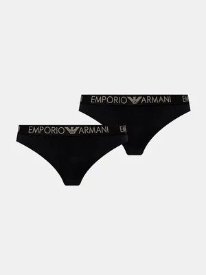 Emporio Armani Underwear stringi 2-pack kolor czarny 163333 4F235