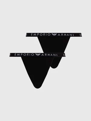 Emporio Armani Underwear stringi 2-pack kolor czarny 164522 4F227