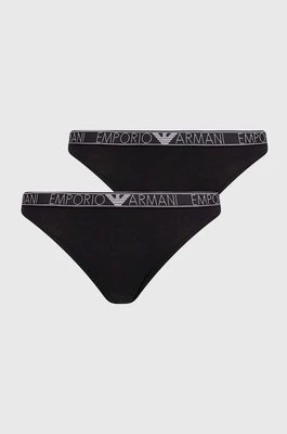 Emporio Armani Underwear stringi 2-pack kolor czarny 163333 4R223