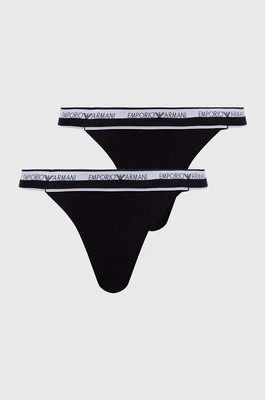 Emporio Armani Underwear stringi 2-pack kolor czarny 164522 4R227