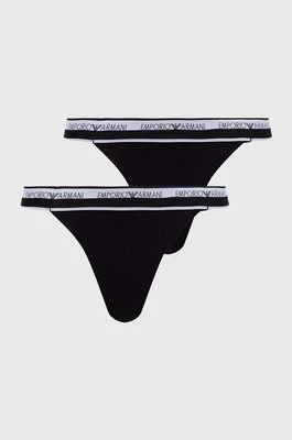 Emporio Armani Underwear stringi 2-pack kolor czarny