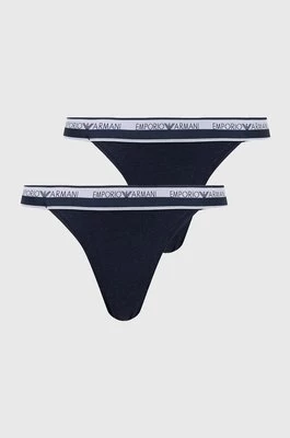 Emporio Armani Underwear stringi 2-pack kolor granatowy 164522 4R227