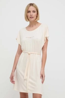 Emporio Armani Underwear sukienka plażowa kolor beżowy