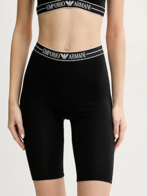 Zdjęcie produktu Emporio Armani Underwear szorty damskie kolor czarny gładkie medium waist EW000413 AF10881
