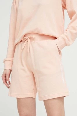 Emporio Armani Underwear szorty damskie kolor różowy z nadrukiem high waist