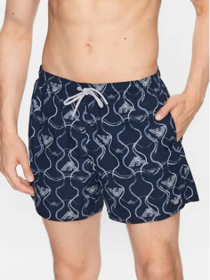 Emporio Armani Underwear Szorty kąpielowe 211740 3R444 18736 Granatowy Regular Fit