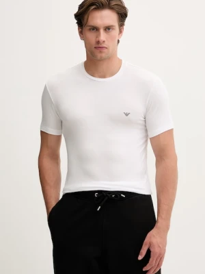 Emporio Armani Underwear T-shirt basic męski z wiskozą 2-pack beżowy