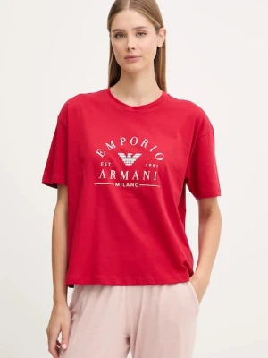 Emporio Armani Underwear t-shirt bawełniany lounge damski kolor czerwony EW001898 AF15345