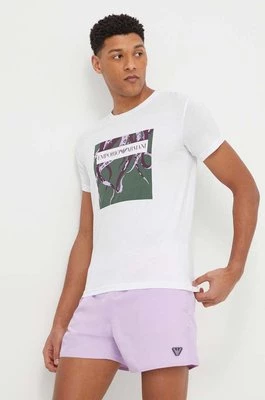 Emporio Armani Underwear t-shirt bawełniany męski kolor biały z nadrukiem