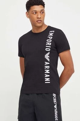 Emporio Armani Underwear t-shirt bawełniany męski kolor czarny z nadrukiem 211818 4R479