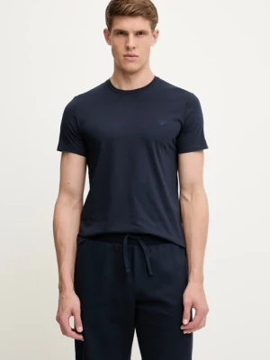 Emporio Armani Underwear t-shirt bawełniany męski kolor granatowy gładki EM000377 AF14210