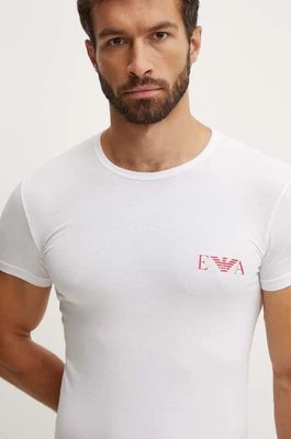 Emporio Armani Underwear t-shirt lounge 2-pack kolor biały z nadrukiem 111670 4F715