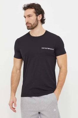 Emporio Armani Underwear t-shirt lounge 2-pack kolor czarny z nadrukiem 111267 4R717