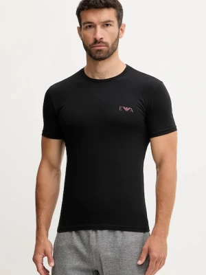 Emporio Armani Underwear t-shirt lounge 2-pack kolor czarny z nadrukiem EM001849 AF10778