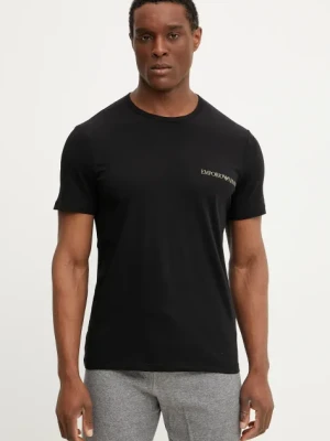 Emporio Armani Underwear t-shirt lounge 2-pack męski kolor czarny z nadrukiem EM000391 AF10779