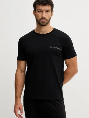 Emporio Armani Underwear t-shirt lounge 2-pack męski kolor czarny z nadrukiem EM000391 AF10779