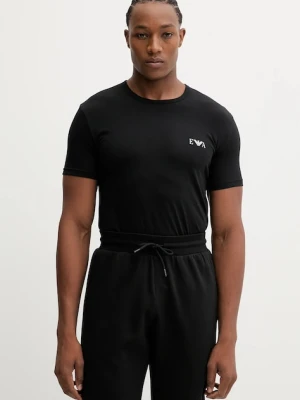 Emporio Armani Underwear t-shirt lounge 2-pack męski kolor czarny z nadrukiem EM001849 AF14131