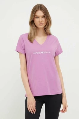 Emporio Armani Underwear t-shirt lounge bawełniany kolor fioletowy