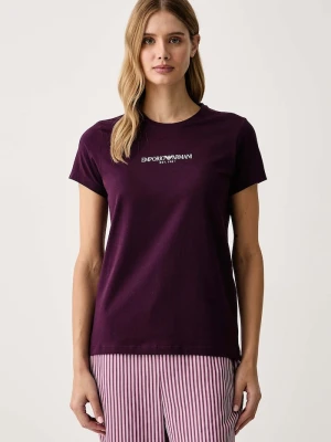 Emporio Armani Underwear T-shirt lounge damski bawełniany z elastanem fioletowy