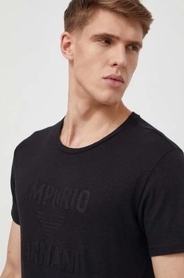 Emporio Armani Underwear t-shirt lounge kolor czarny z aplikacją 211818 4R485