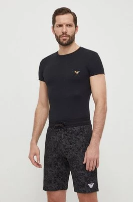 Emporio Armani Underwear t-shirt lounge kolor czarny z nadrukiem 111035 4R513