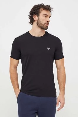 Emporio Armani Underwear t-shirt lounge kolor czarny z nadrukiem