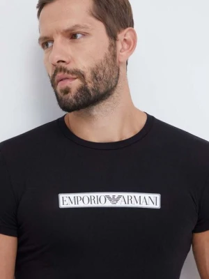 Zdjęcie produktu Emporio Armani Underwear t-shirt lounge kolor czarny z nadrukiem