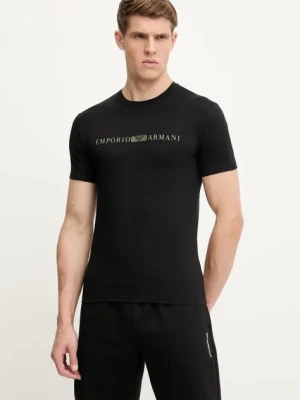 Emporio Armani Underwear t-shirt lounge męski kolor czarny z nadrukiem EM000379 AF10774