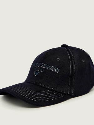 Emporio Armani Wełniana bejsbolówka