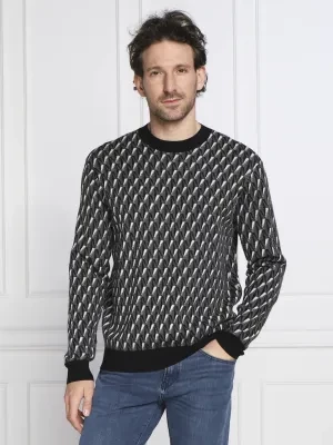 Emporio Armani Wełniany sweter | Regular Fit