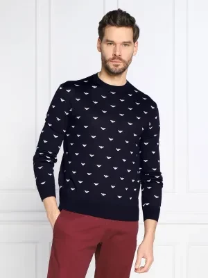 Emporio Armani Wełniany sweter | Regular Fit