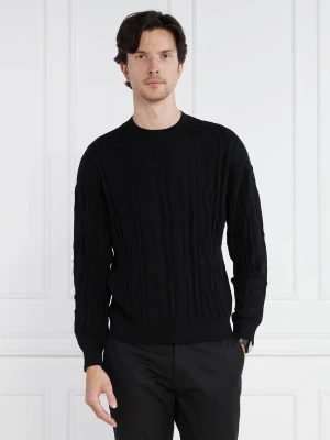 Emporio Armani Wełniany sweter | Regular Fit czarny
