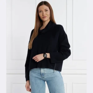 Emporio Armani Wełniany sweter | Relaxed fit | z dodatkiem kaszmiru