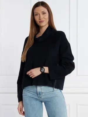 Emporio Armani Wełniany sweter | Relaxed fit | z dodatkiem kaszmiru