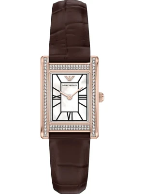 Emporio Armani zegarek damski Genni brązowy