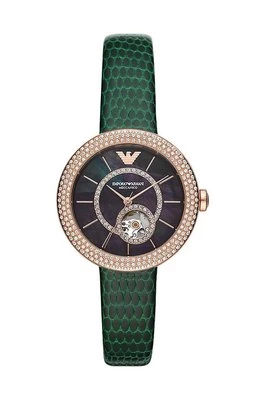 Emporio Armani zegarek damski kolor zielony