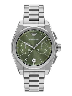 Emporio Armani zegarek Federico Chronograph męski kolor zielony AR11640