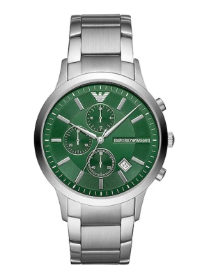 Emporio Armani zegarek męski kolor srebrny