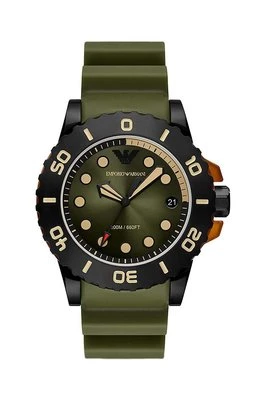 Emporio Armani zegarek męski kolor zielony