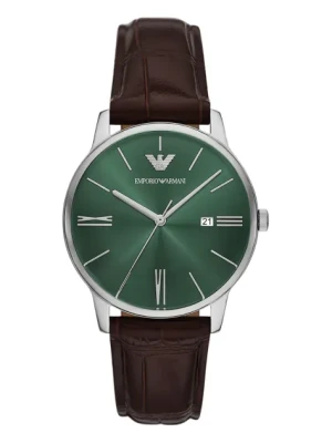 Emporio Armani zegarek MINIMALIST męski kolor brązowy AR11672