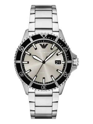 Emporio Armani zegarek WORLD EXPLORER męski kolor srebrny AR11683