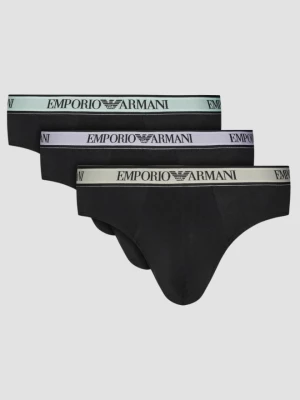 EMPORIO ARMANI Zestaw czarnych slipów 3PACK